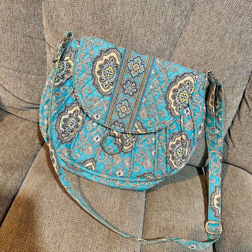 Vera Bradley Blue and Brown Patterned Bag